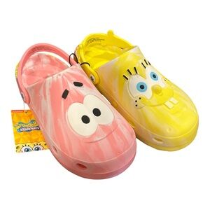 SpongeBob SquarePants Big Boys Clog Sandals Slip On Slingback Size 5 SpongeBob